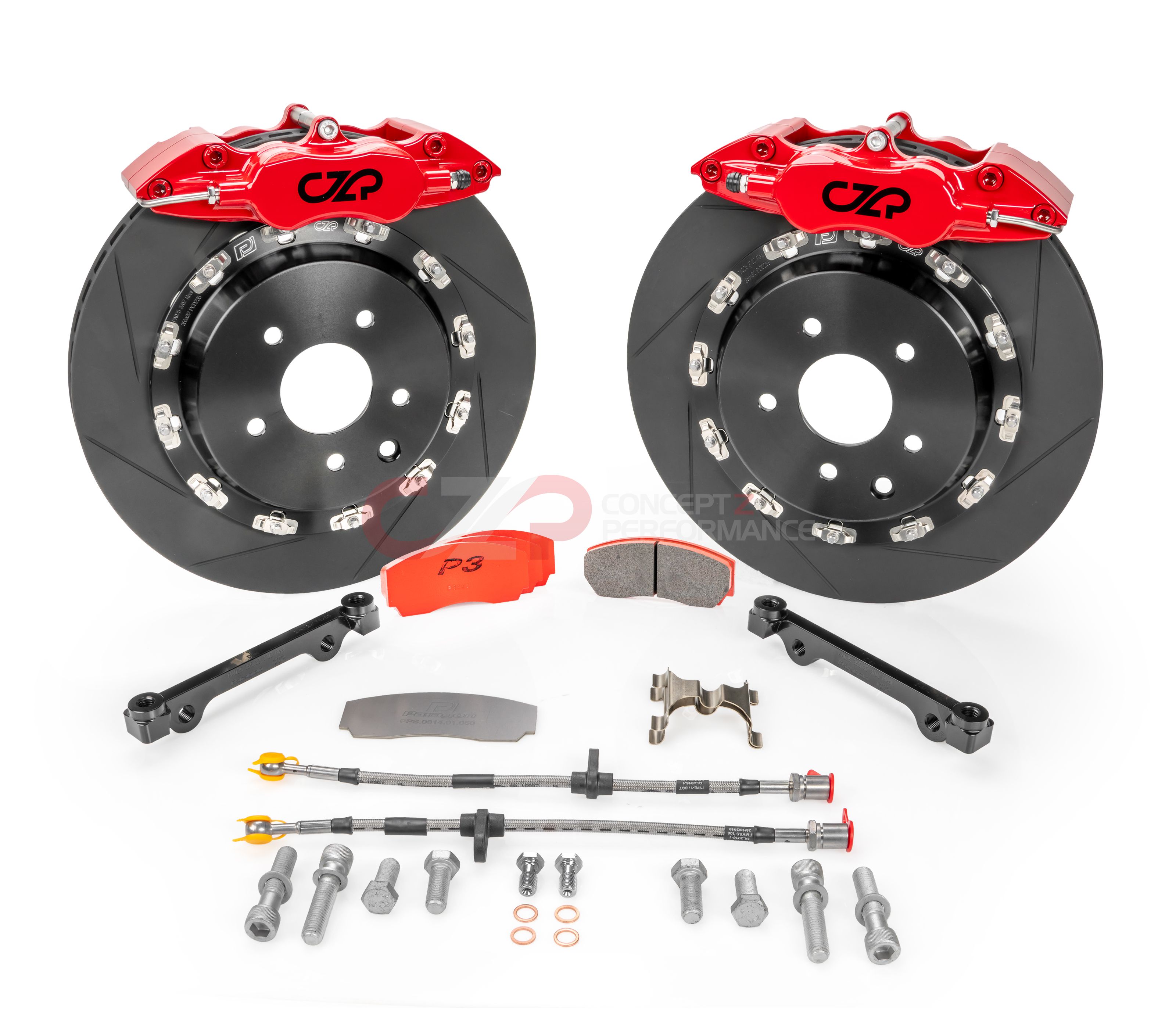 CZP by Paragon 355x32mm Complete Big Brake Kit, Rear - Nissan 300ZX, 350Z, 370Z, Z / Infiniti G37 Q50 Q60