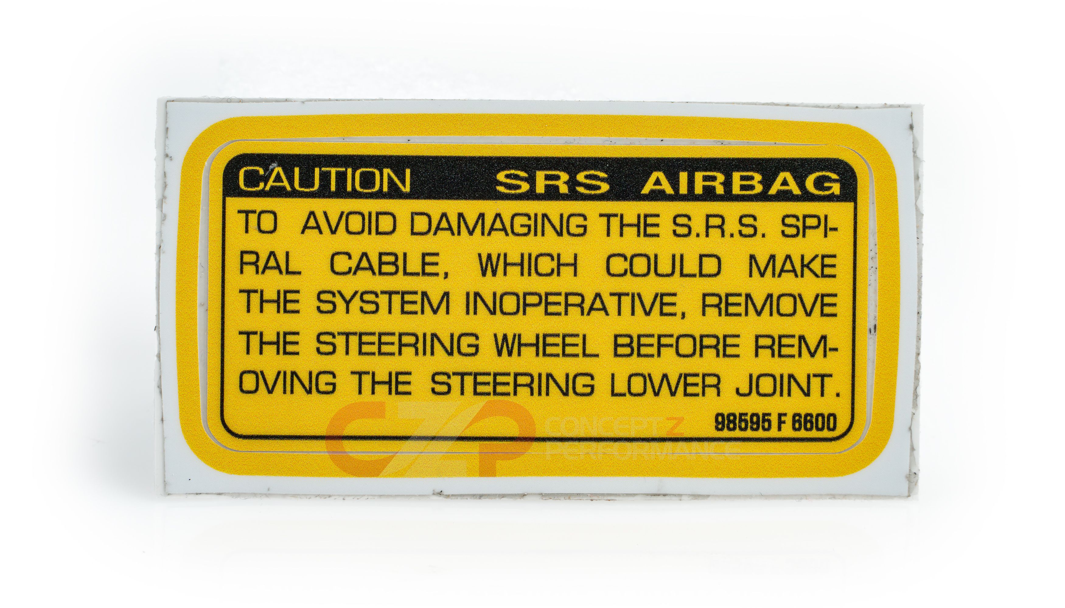 BlasterZ Air Bag Caution Label - Nissan 300ZX 90-96 Z32