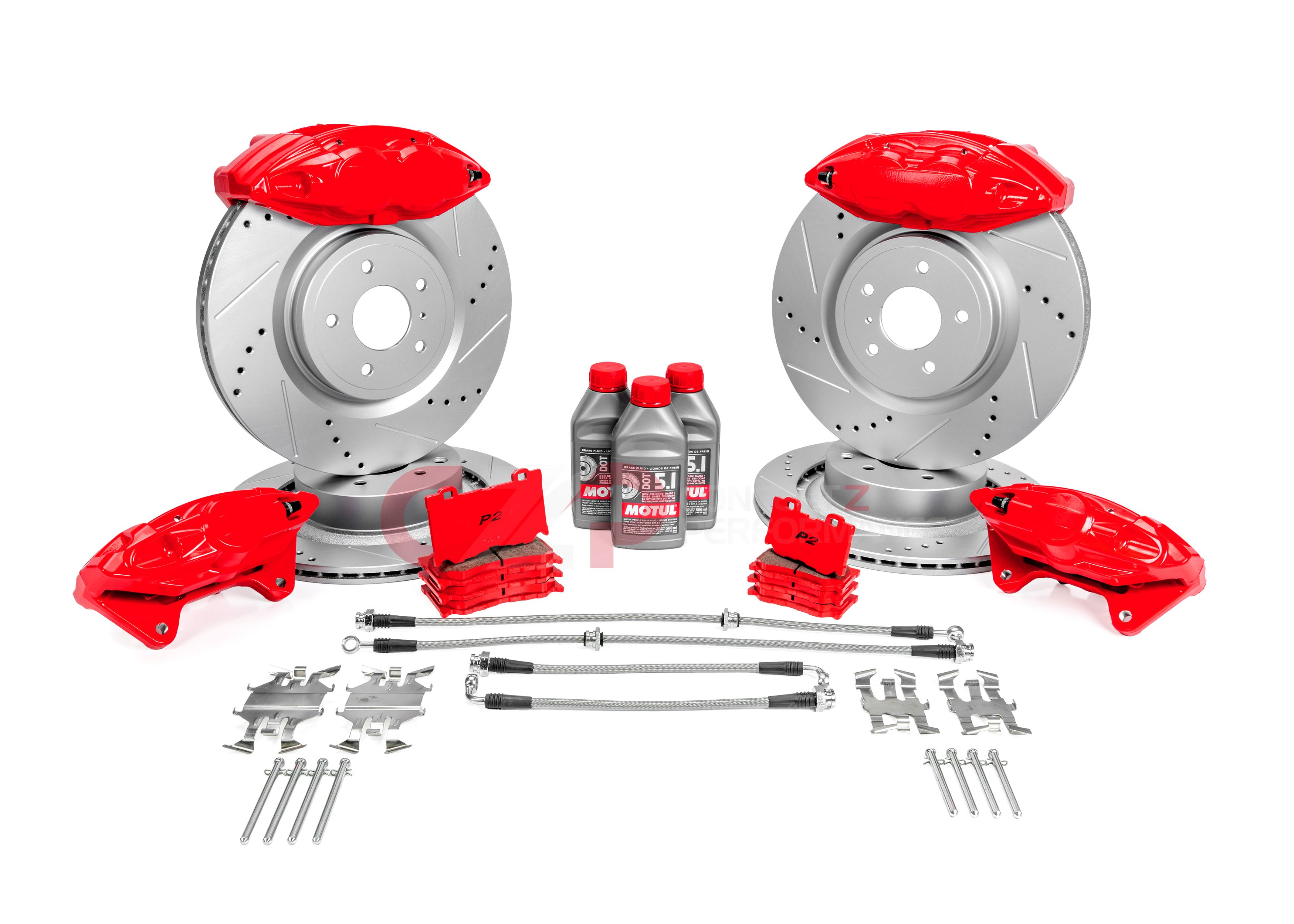 CZP Complete Akebono Style Big Brake Kit, Front & Rear, 14" 355mm - Infinti FX35 / FX37 / FX45 / FX50 / QX70