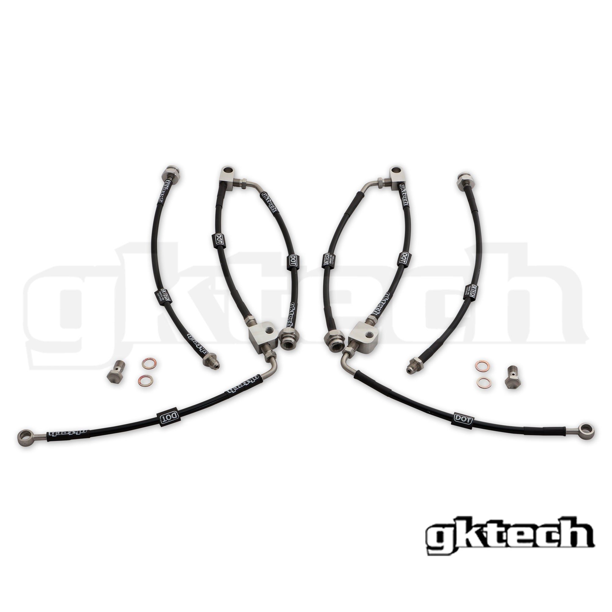 GKTech Braided Brake Lines, Front and Rear Set - Nissan Skyline GT-R / GTS4 R32