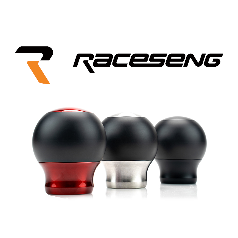 Raceseng Nitro Shift Knob (Ring Engraving) 7/16in.-20 Adapter - Black Matte w/Smooth Delrin Cover